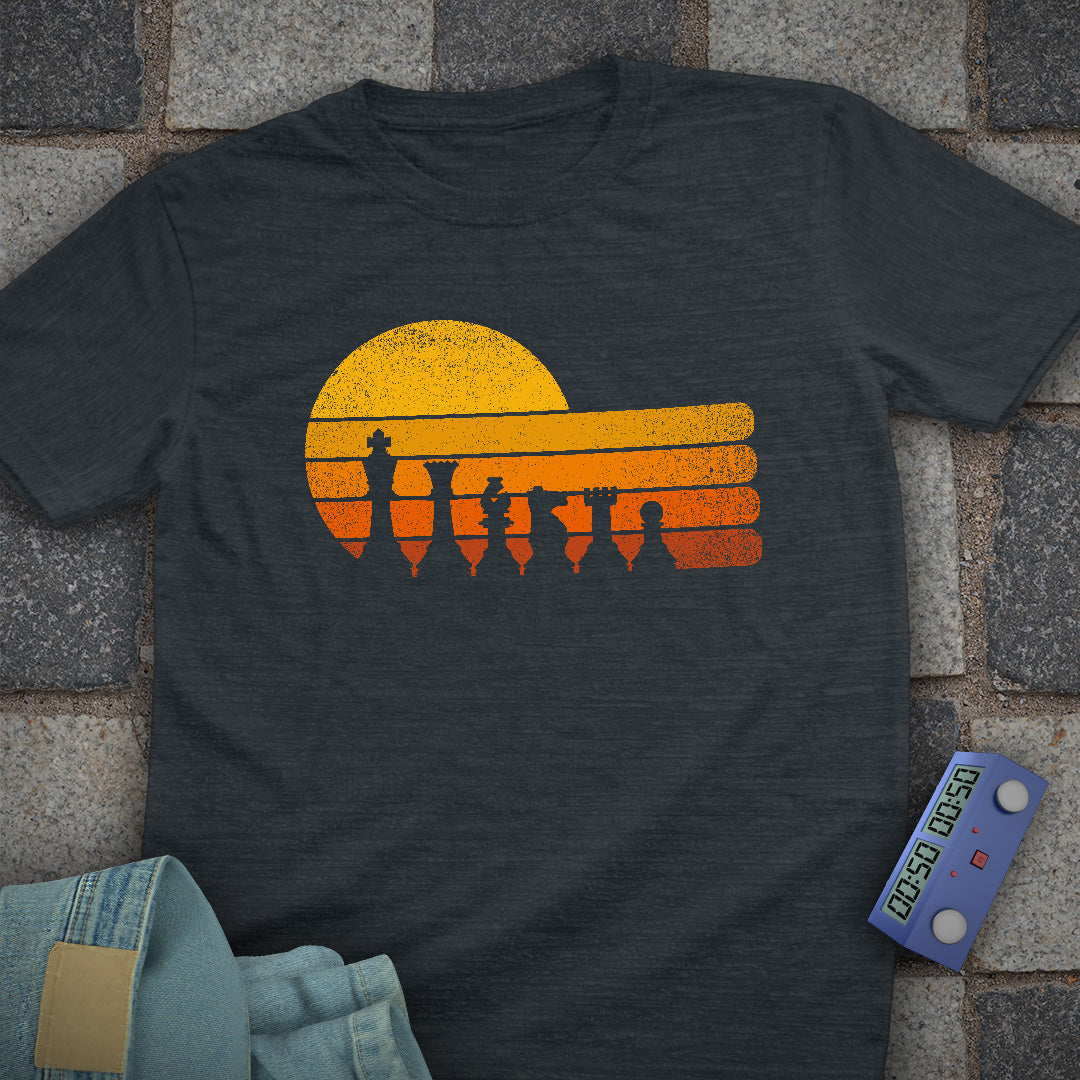 Sunset Vintage Chess T-Shirt