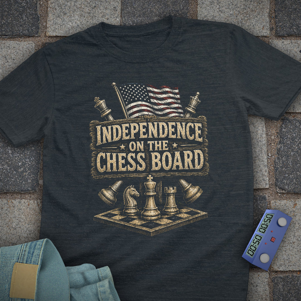 Independence on Chess Board T-Shirt