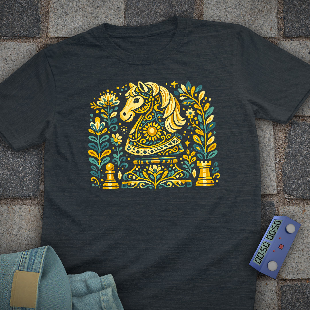 Knight Floral Chess T-Shirt