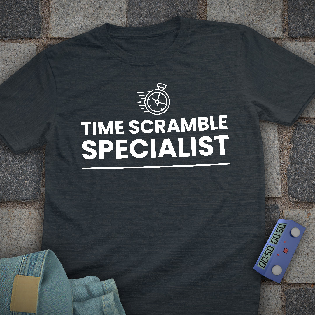 Time Scramble Specialist Chess T-Shirt