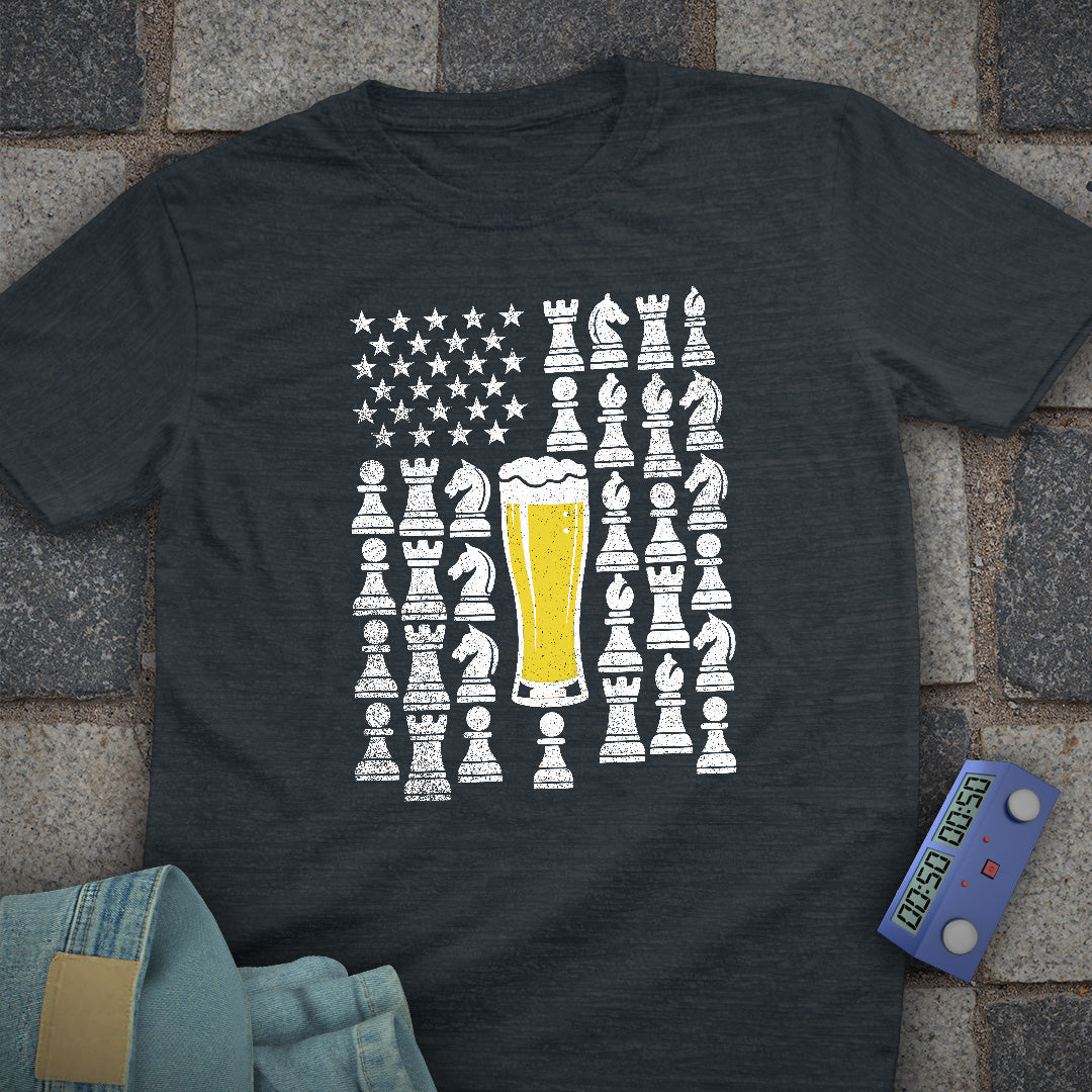 Beer Flag Chess T-Shirt