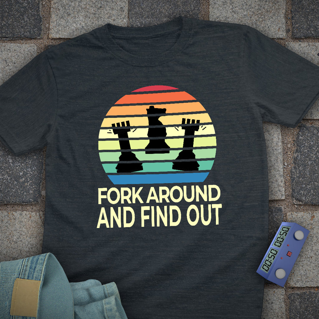 Fork & Find Out Chess T-Shirt