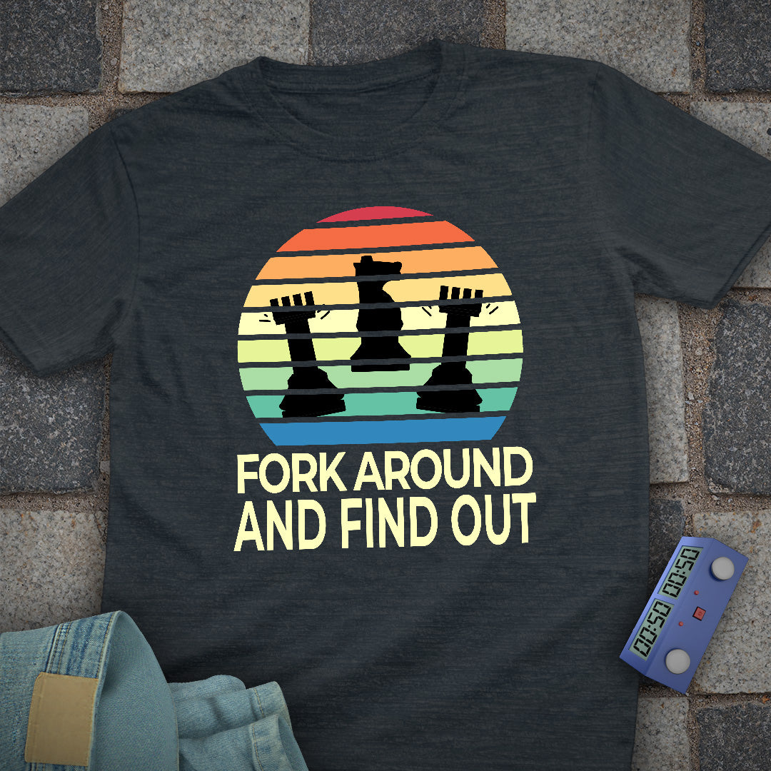 Fork & Find Out Chess T-Shirt