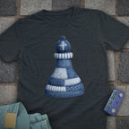 Patchwork Bishop Chess T-Shirt (Printed Patch Effect)