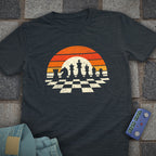 Retro Sunset Chess T-Shirt
