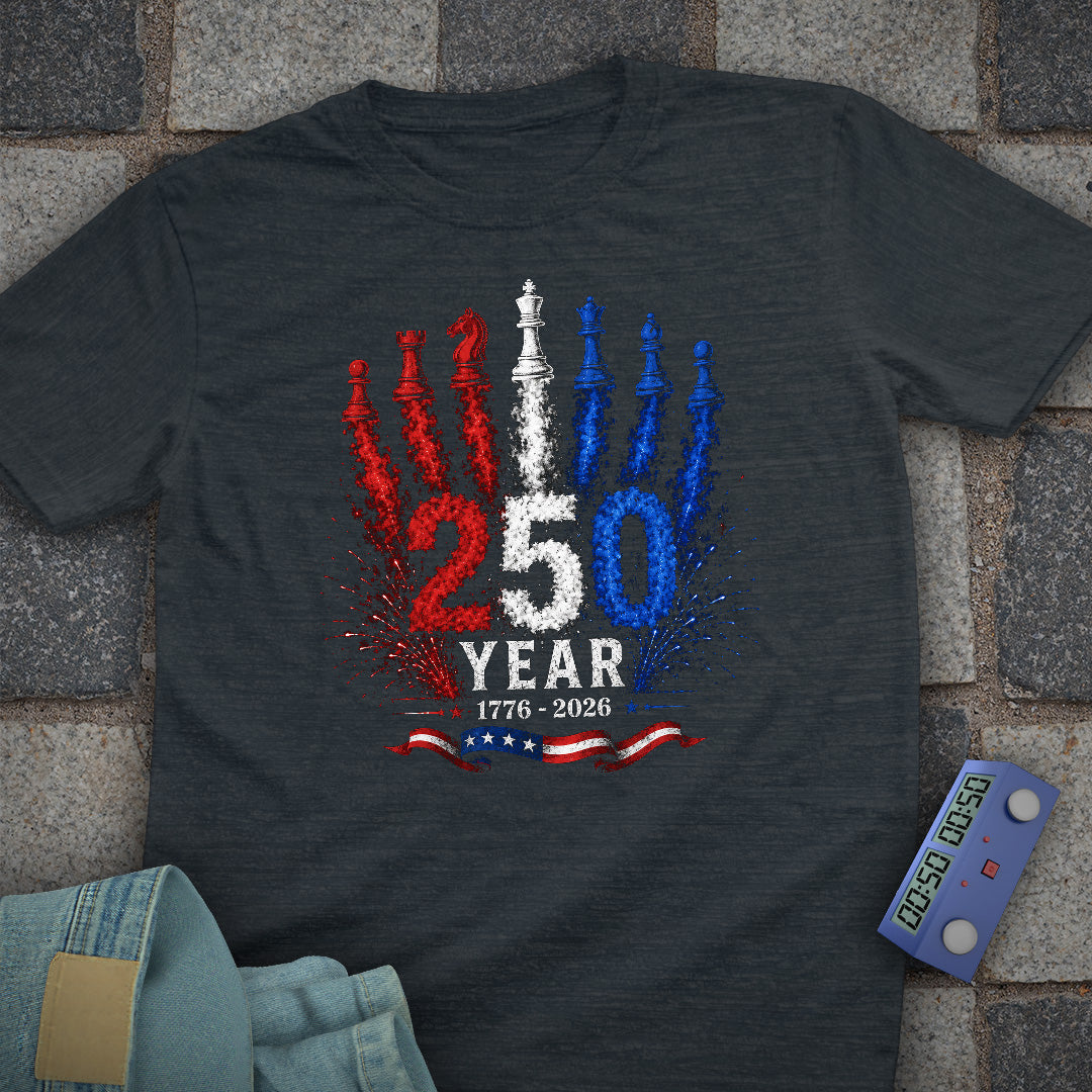 250th Year July 4th Chess T-Shirt