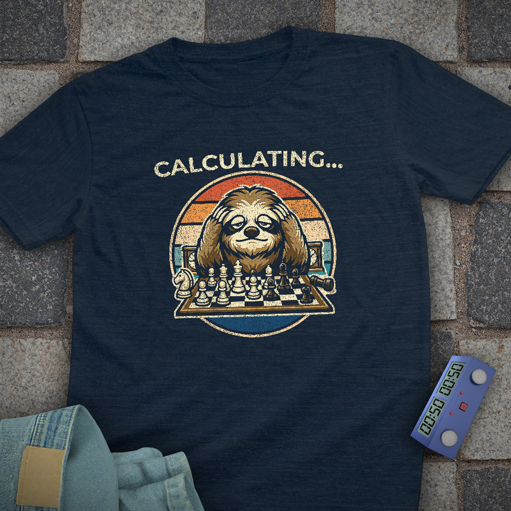 Sloth Calculating Chess T-Shirt