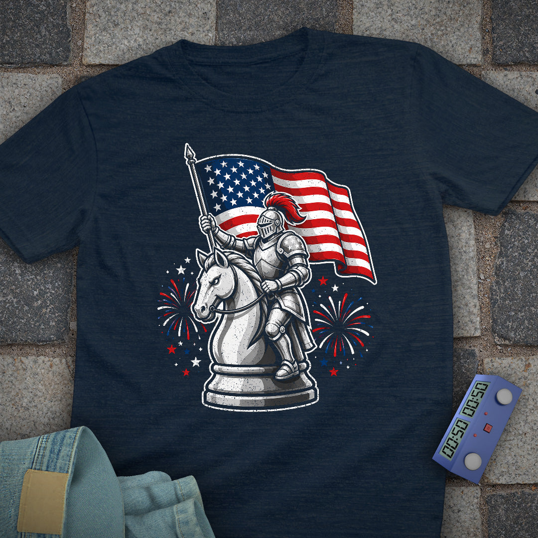Chess Knight Independence Day T-Shirt