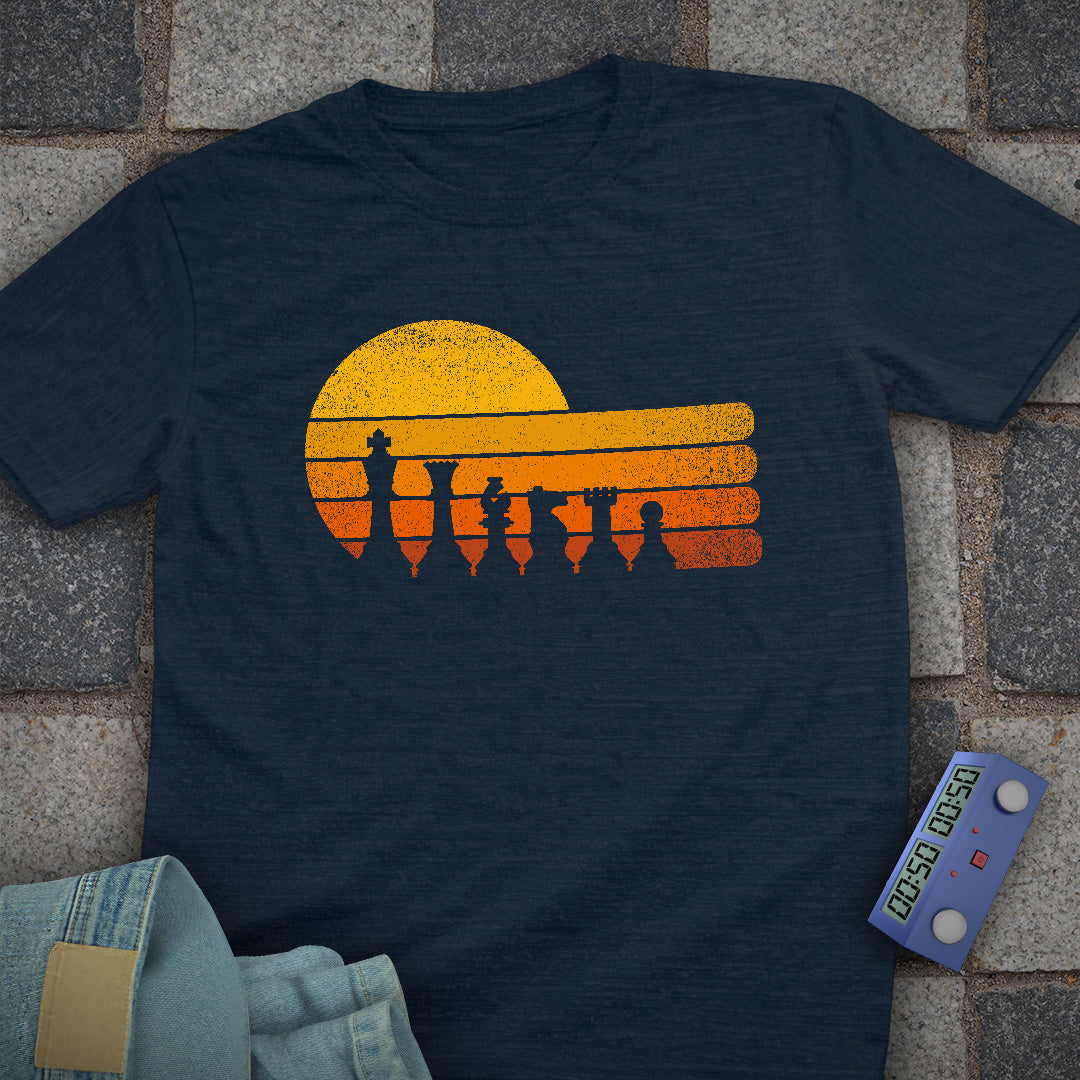 Sunset Vintage Chess T-Shirt