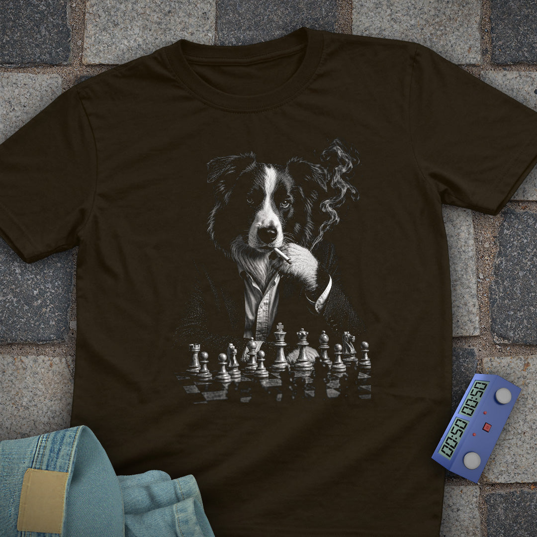 Border Collie Dog Smoking T-Shirt