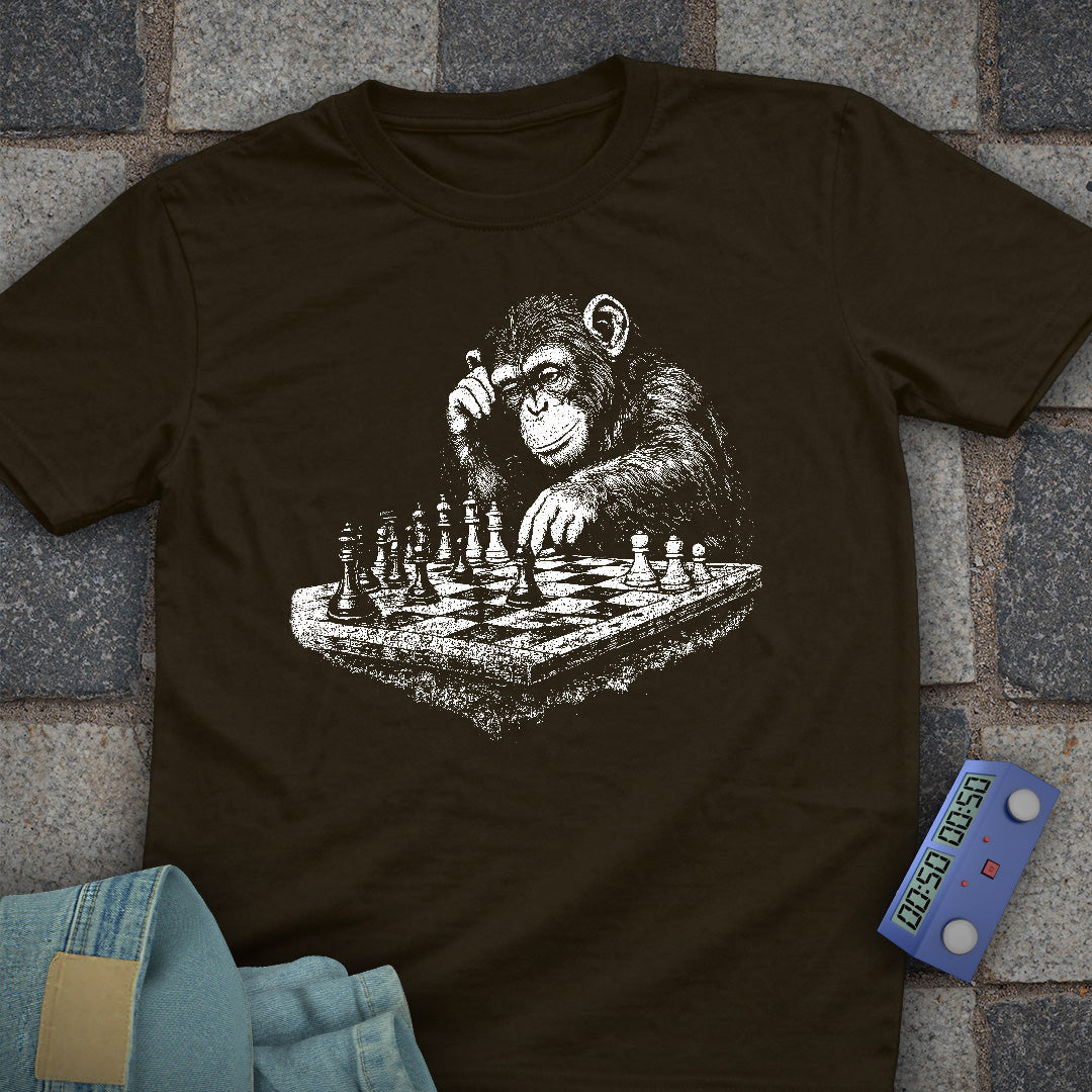 Chimp Playing Chess T-Shirt