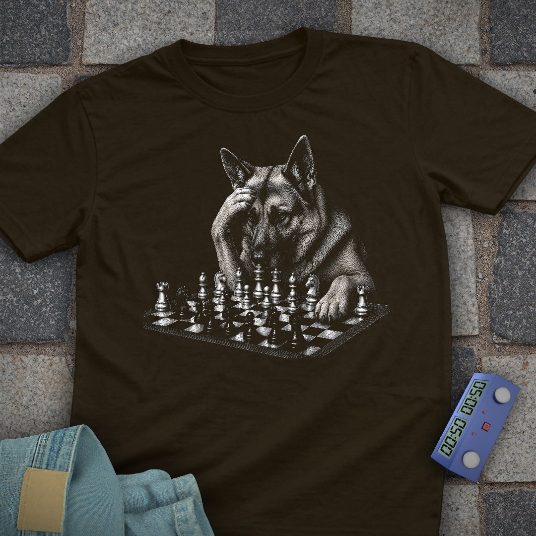 German Sherpherd Chess T-Shirt