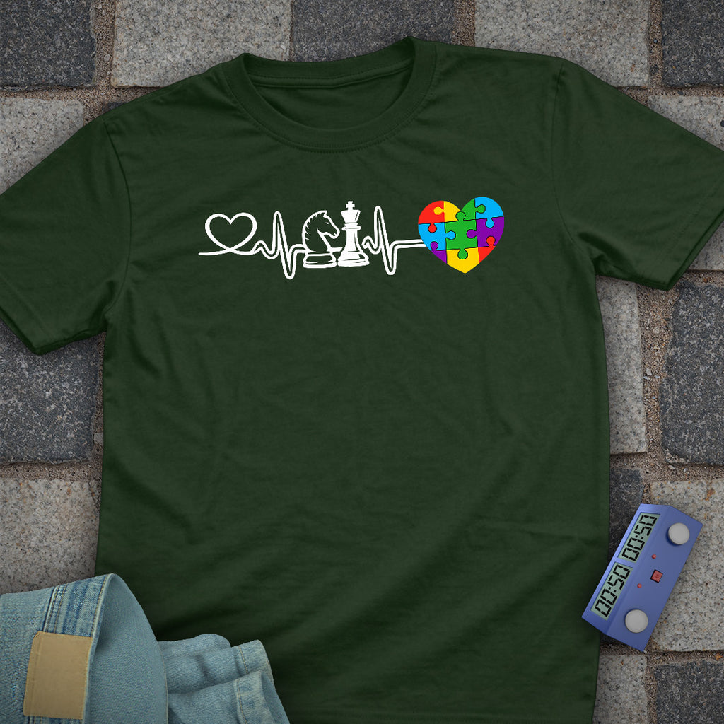 Heartbeat Autism Chess T-Shirt