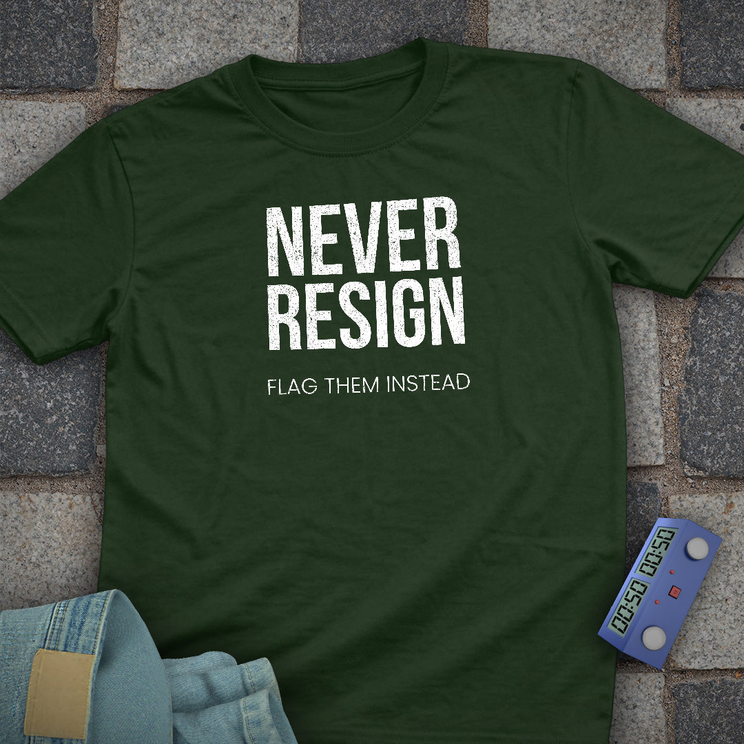 Never Resign Chess T-Shirt