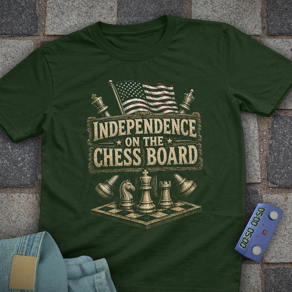 Independence on Chess Board T-Shirt