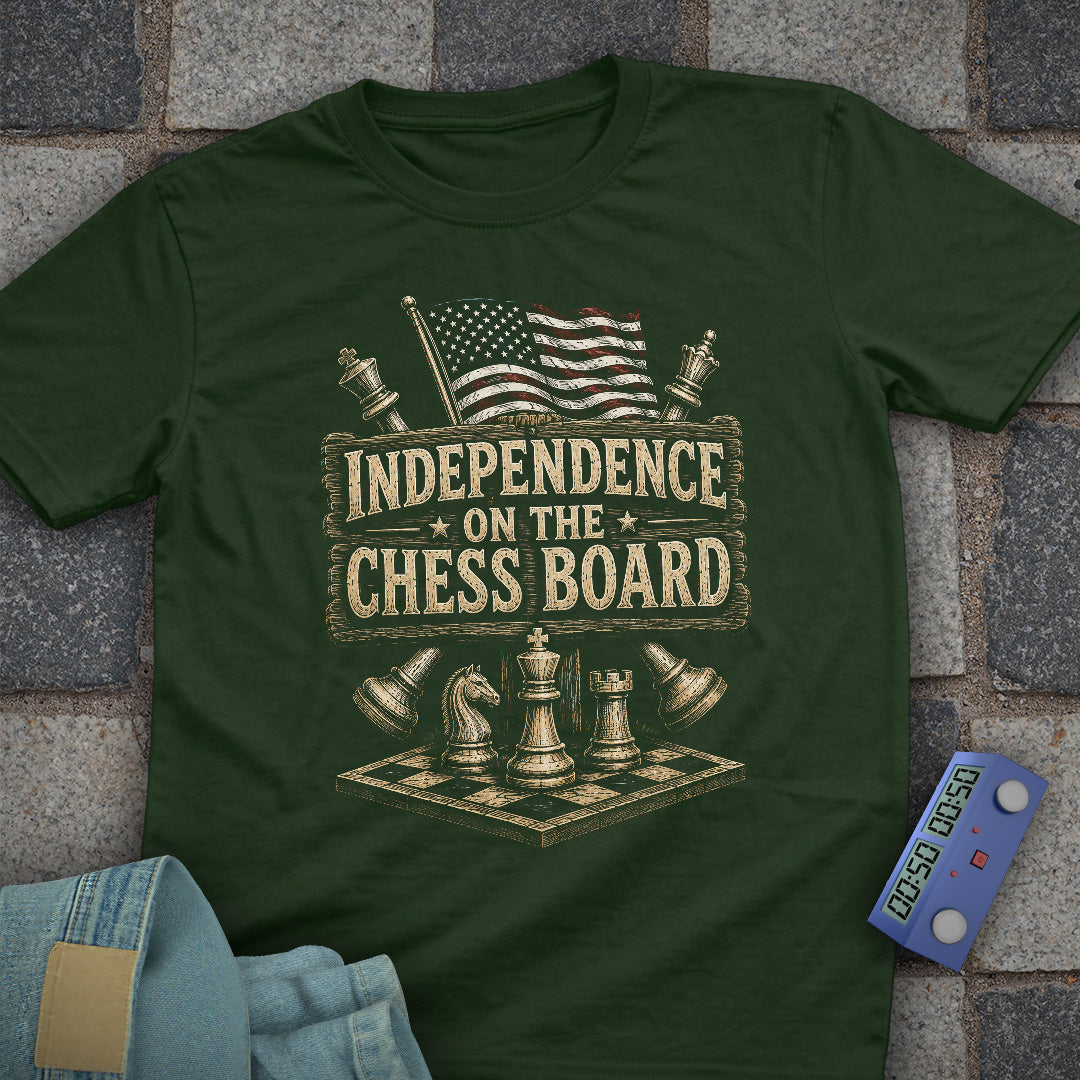 Independence on Chess Board T-Shirt