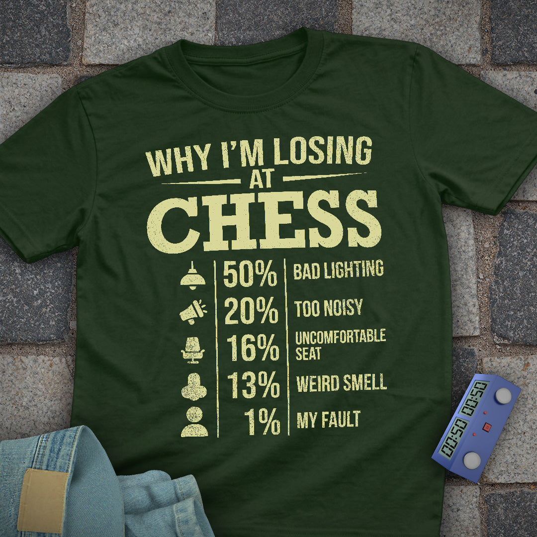Why I lose at Chess T-Shirt