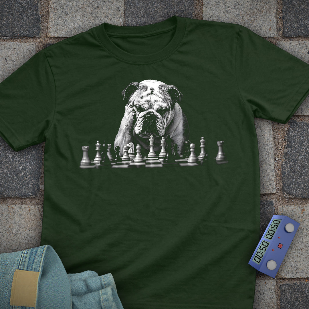 Bulldog Calculating Chess T-Shirt