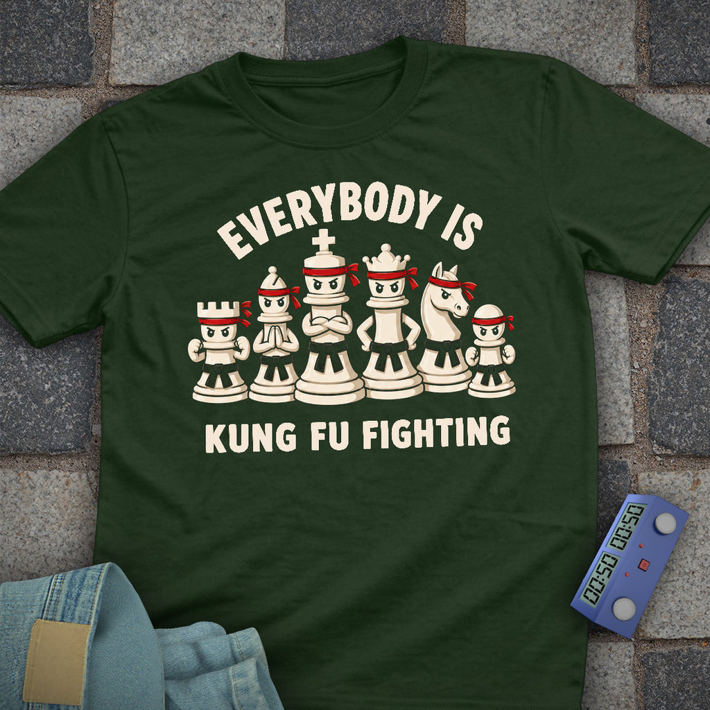 Kung Fu Fight Chess Pieces T-Shirt