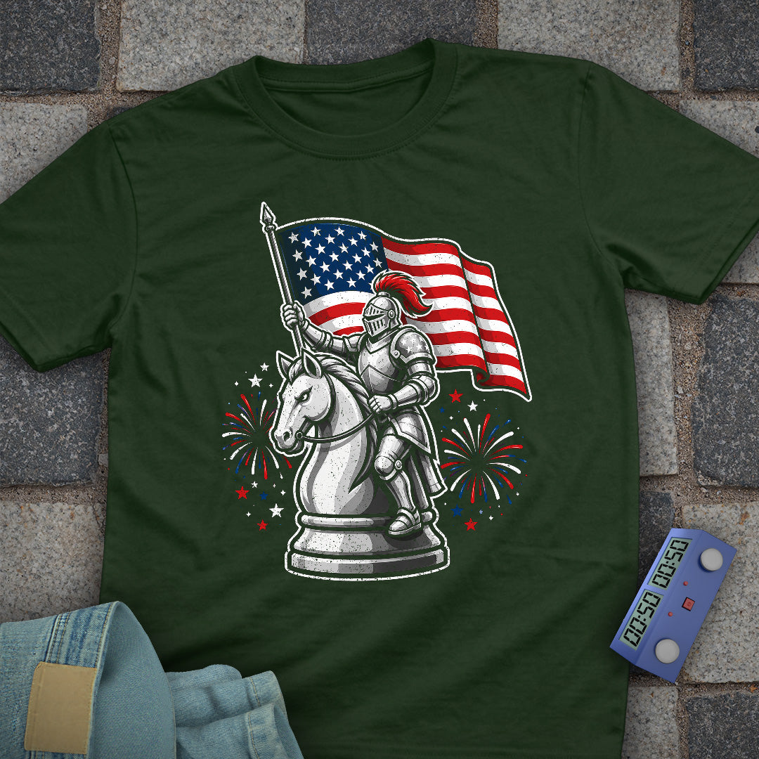 Chess Knight Independence Day T-Shirt