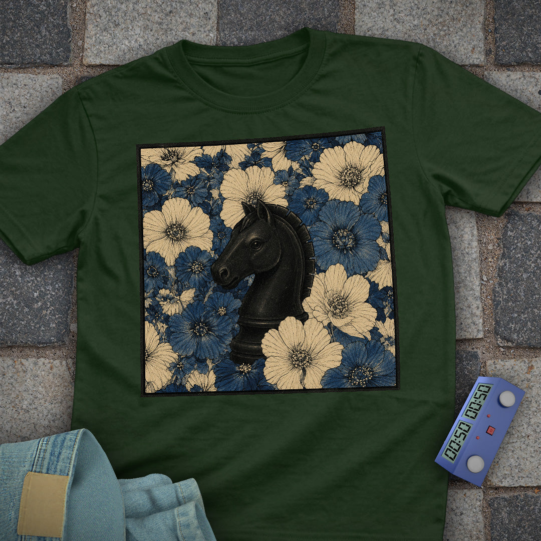 Knight Floral Chess T-Shirt
