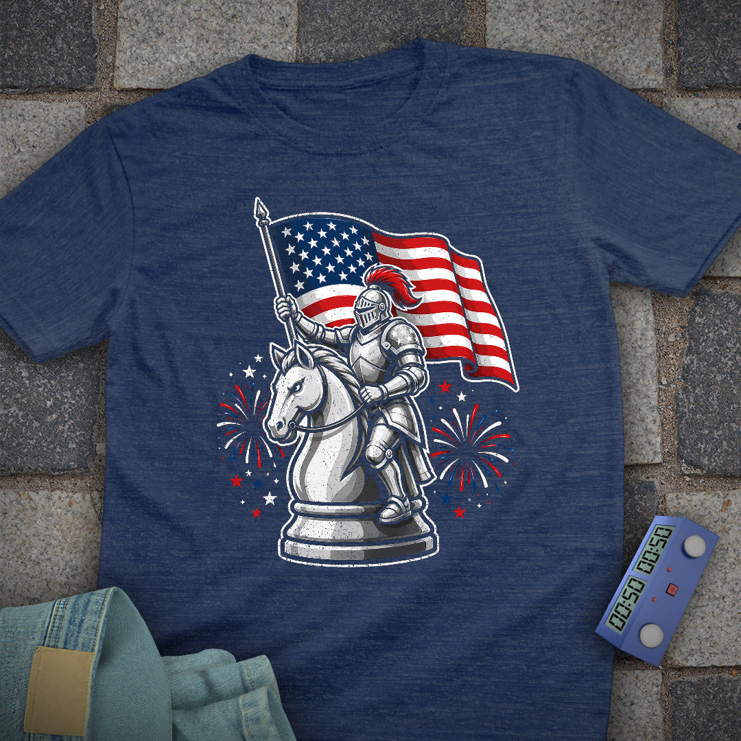 Chess Knight Independence Day T-Shirt