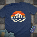 Retro Sunset Chess T-Shirt