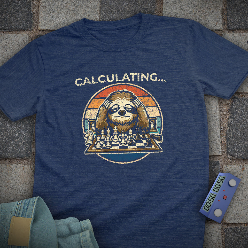 Sloth Calculating Chess T-Shirt
