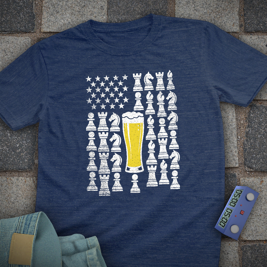 Beer Flag Chess T-Shirt