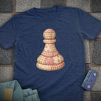 Patchwork Pawn Chess T-Shirt (Printed Patch Effect)