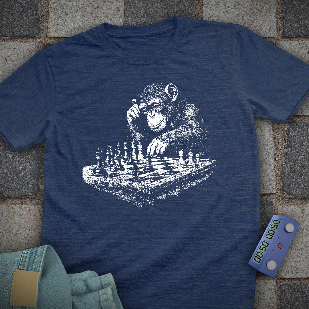 Chimp Playing Chess T-Shirt