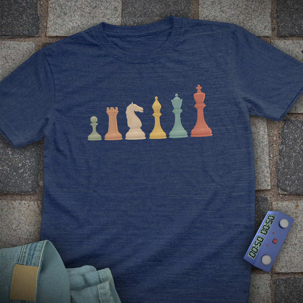 Retro Chess Pieces T-Shirt