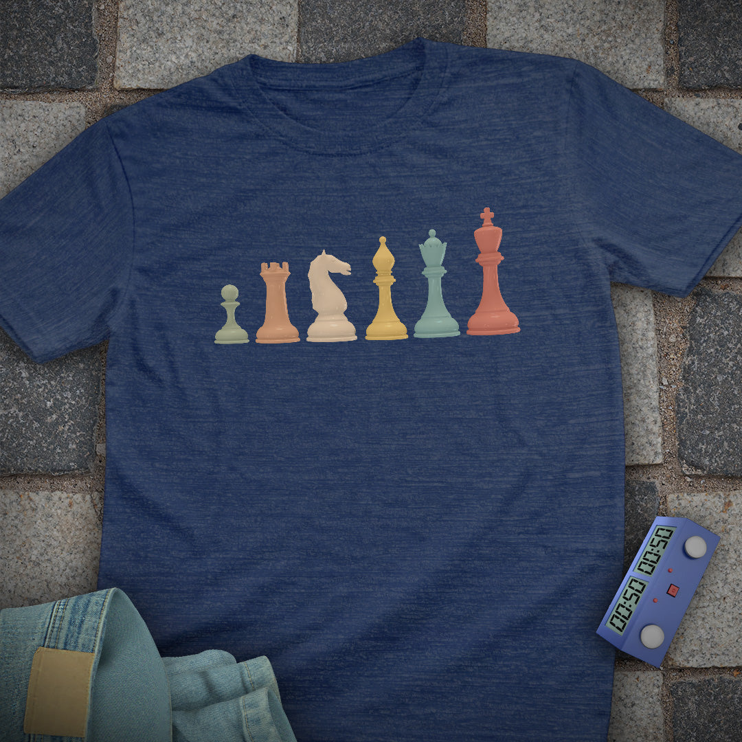 Retro Chess Pieces T-Shirt
