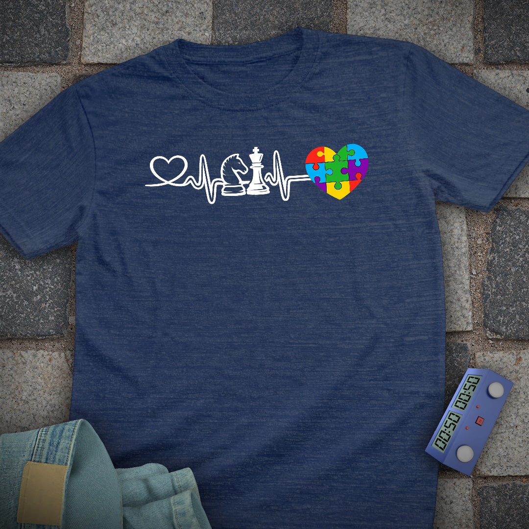 Heartbeat Autism Chess T-Shirt