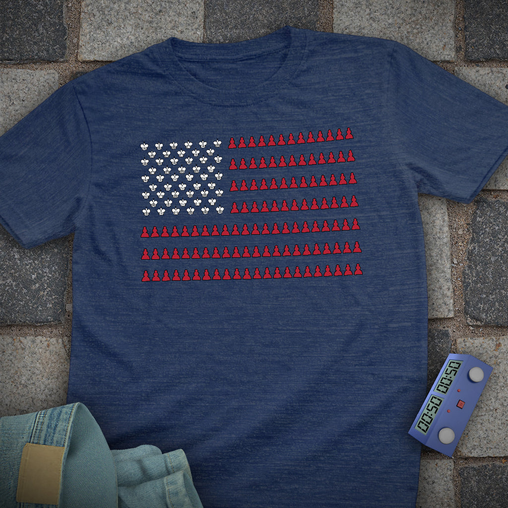 Flag USA Chess T-Shirt