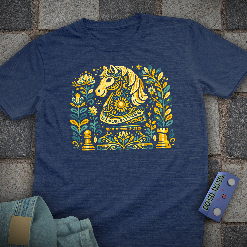 Knight Floral Chess T-Shirt