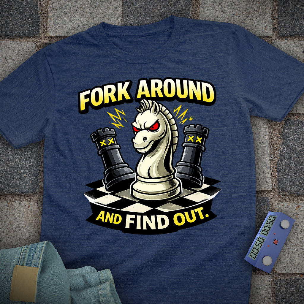 Fork & Find Out Chess T-Shirt