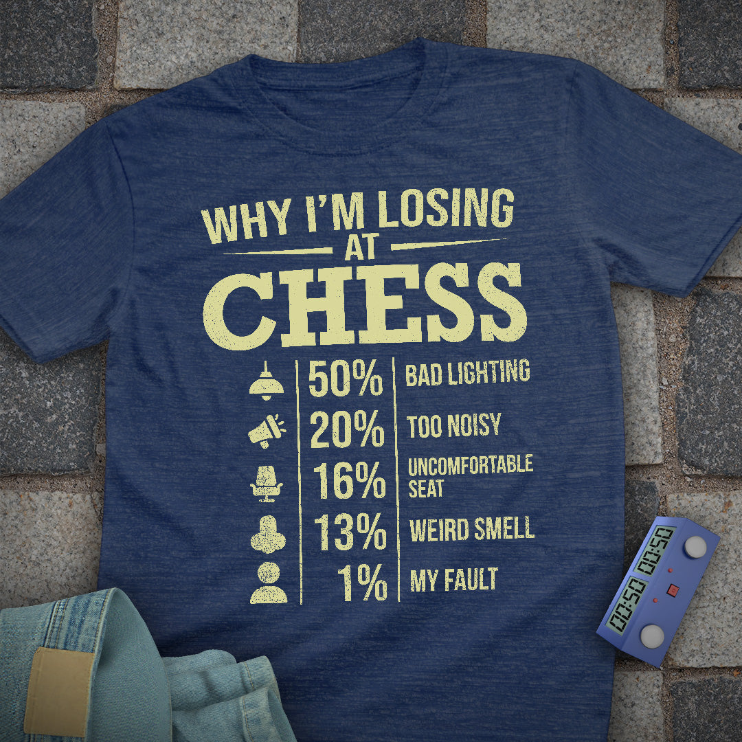 Why I lose at Chess T-Shirt