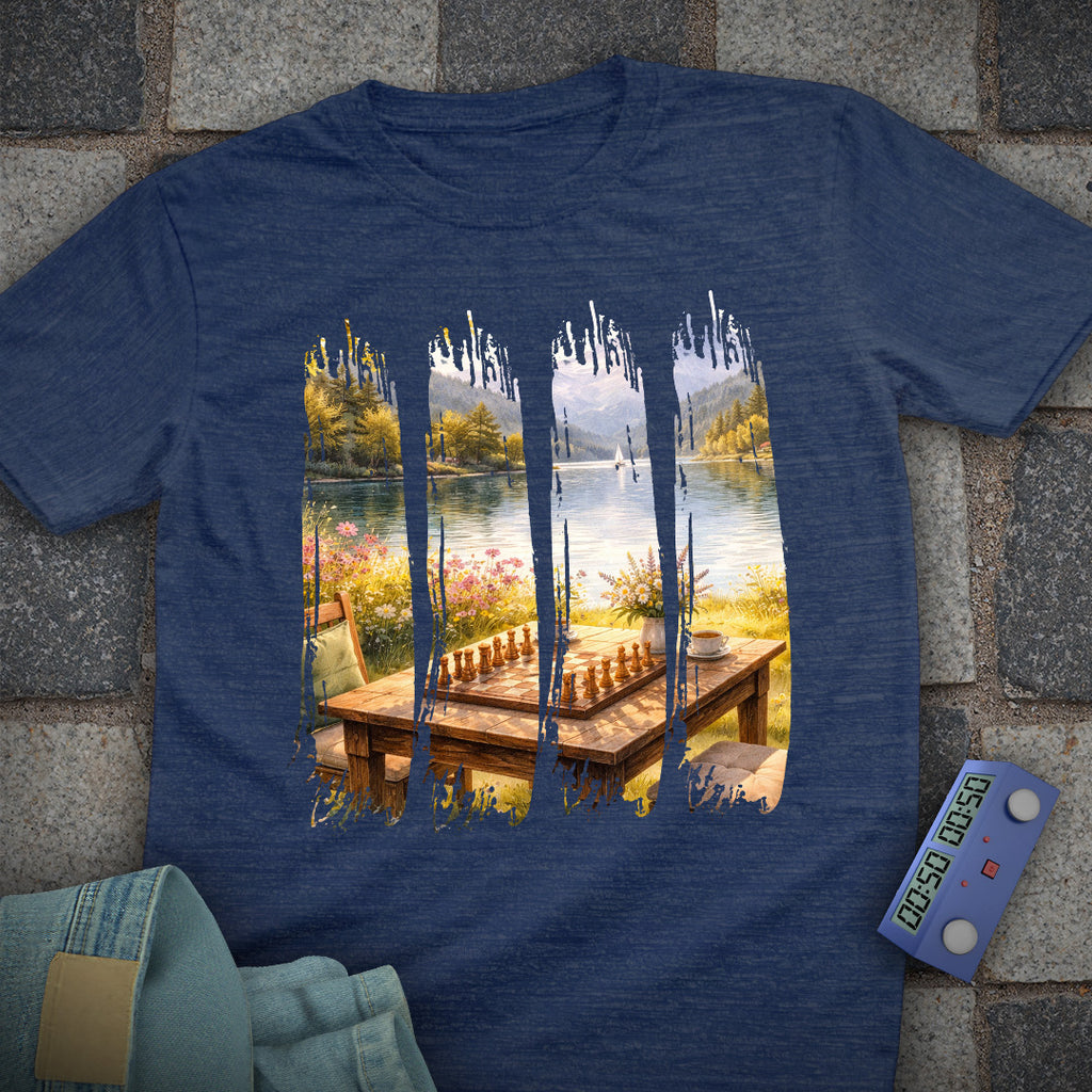 Water Color Paint Strips Chess T-Shirt