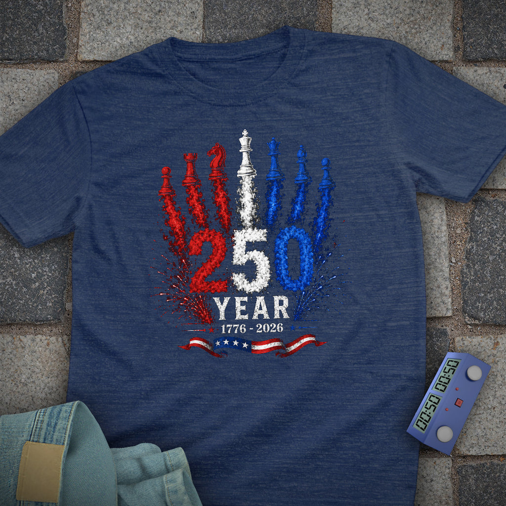 250th Year July 4th Chess T-Shirt