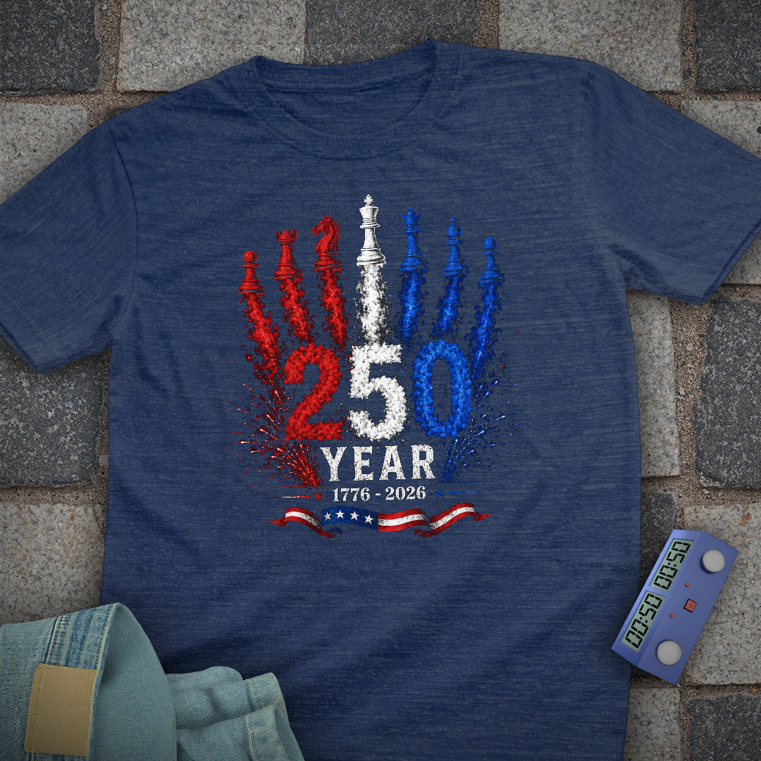 250th Year July 4th Chess T-Shirt