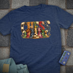 Patchwork Chess T-Shirt (Printed Patch Effect)