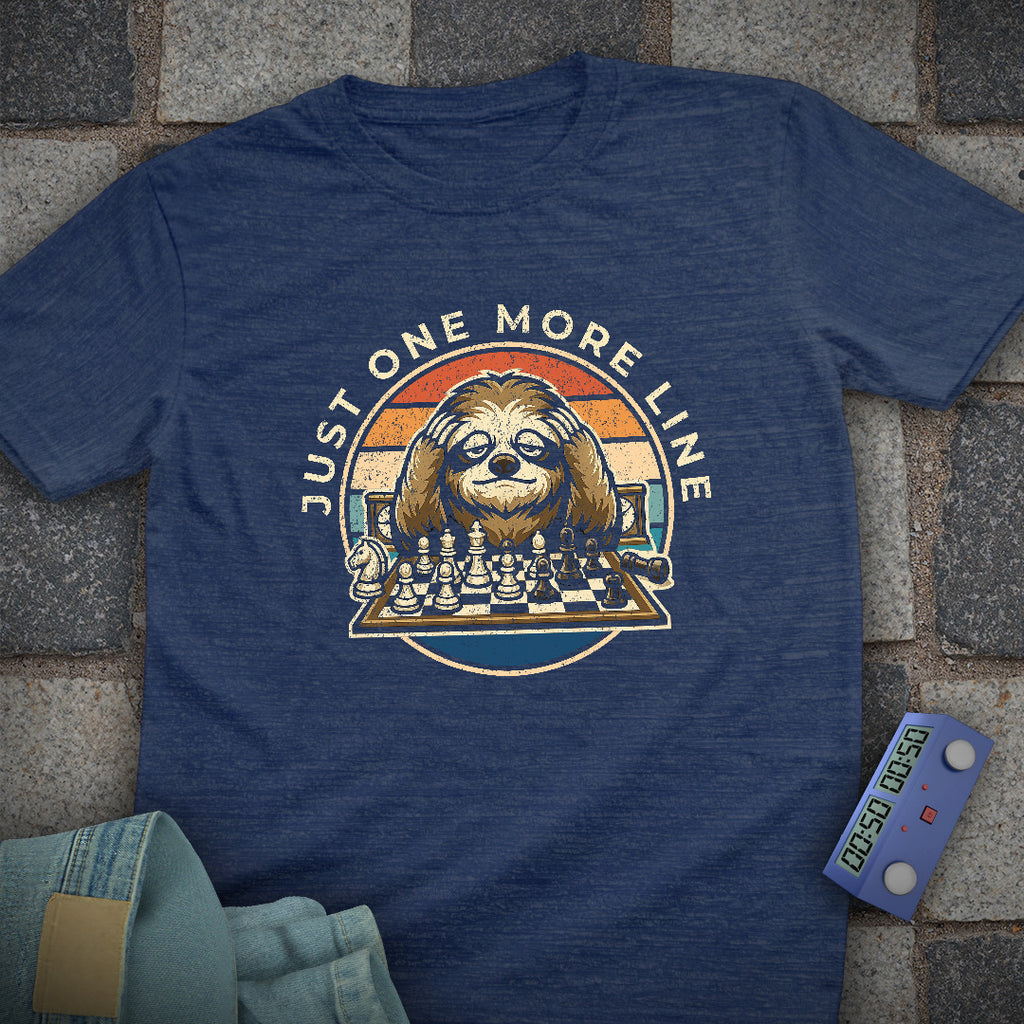 Sloth One Line Chess T-Shirt