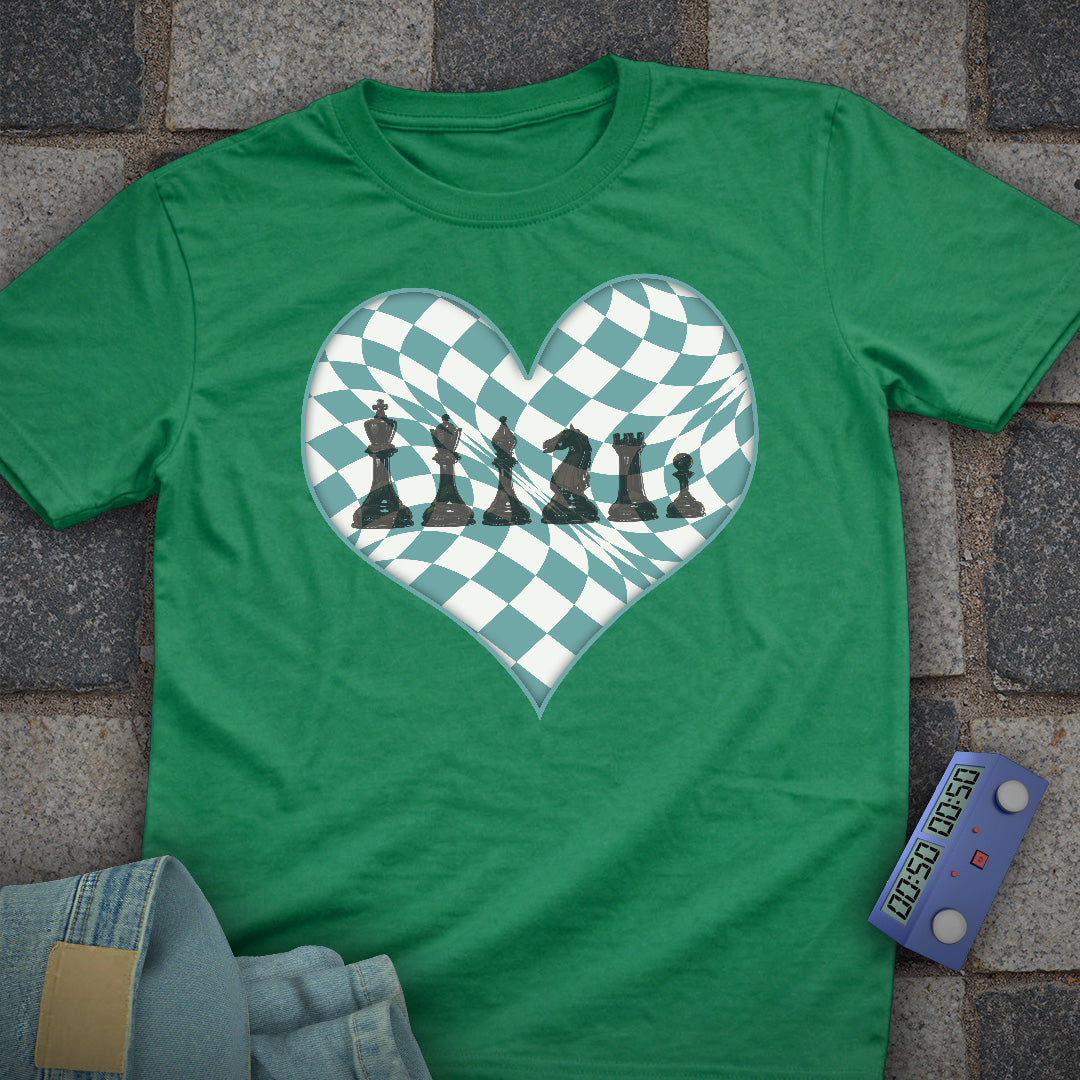 Checkered Heart Chess T-Shirt