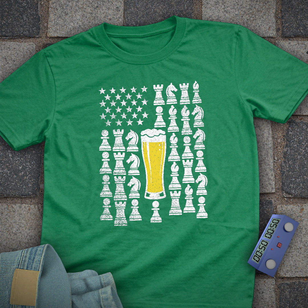 Beer Flag Chess T-Shirt