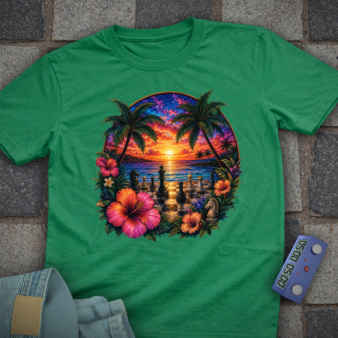 Hibiscus Flower Chess T-Shirt