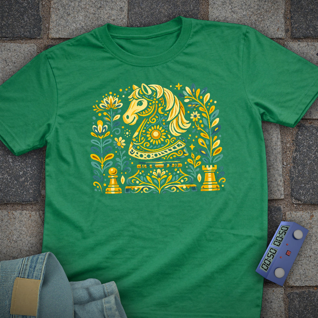 Knight Floral Chess T-Shirt