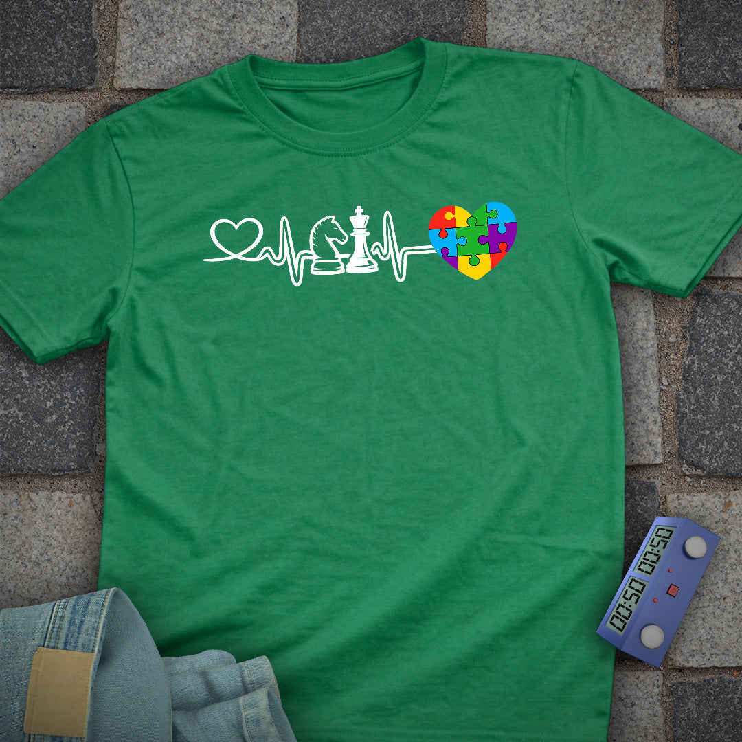Heartbeat Autism Chess T-Shirt