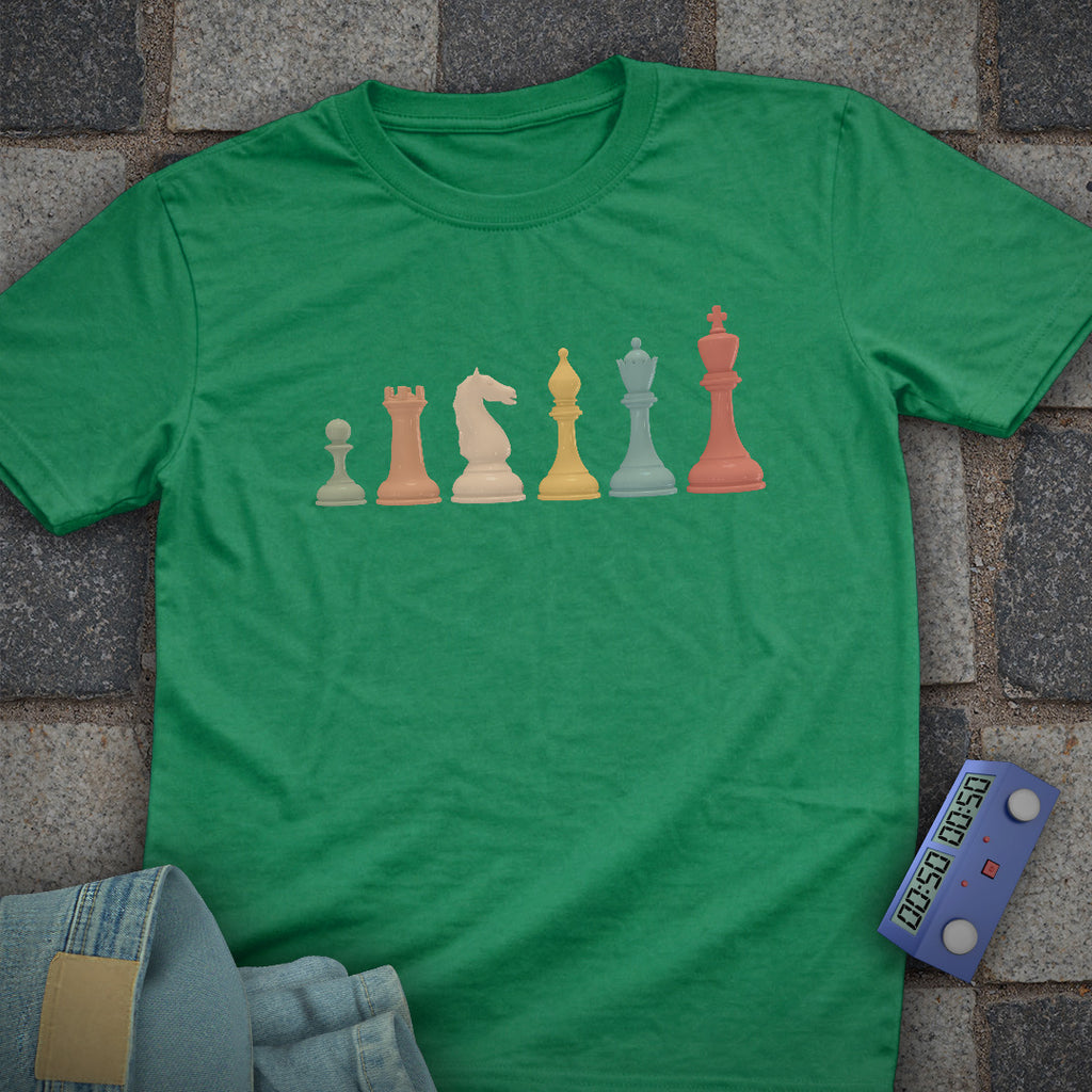 Retro Chess Pieces T-Shirt