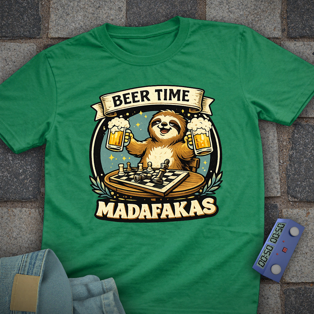 Beer Time Madafakas! Chess T-Shirt